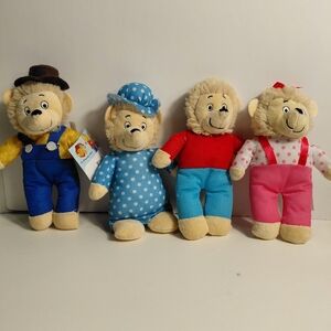 Adorable 8.5" Berenstain Bear Family Set - Multicolor